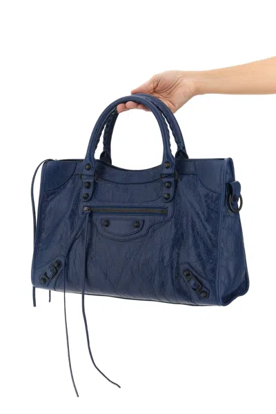 Balenciaga Le City Bag M Handbag In Blue