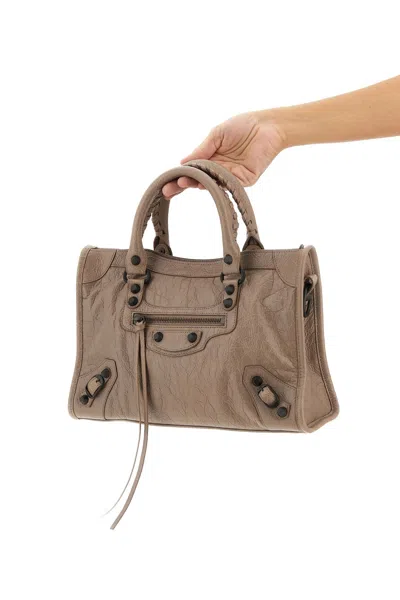 Balenciaga Beige Le City Satchel In White