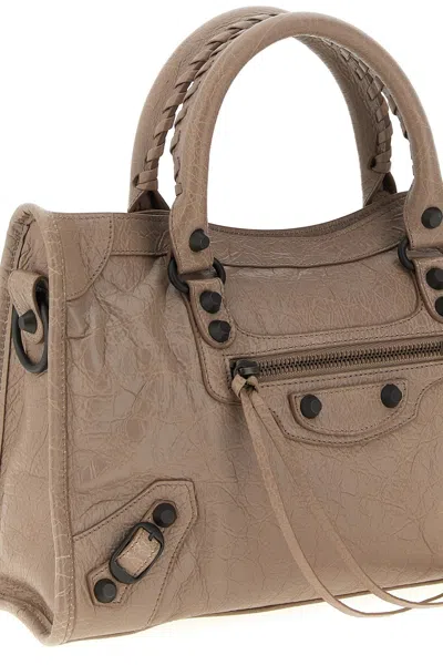 Balenciaga Beige Le City Satchel In White