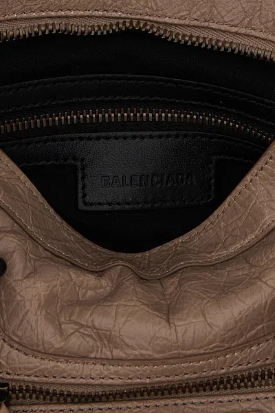 Balenciaga Beige Le City Satchel In White