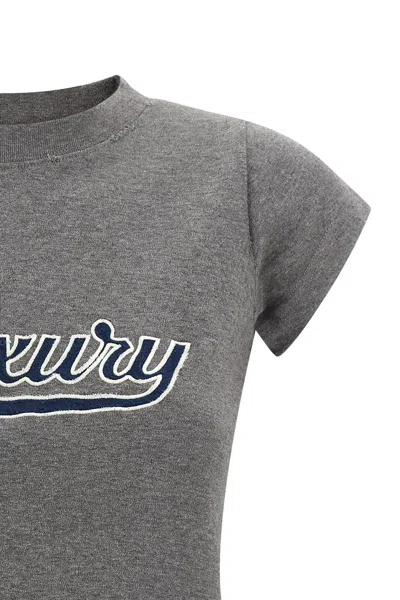 Balenciaga Casual Top With Short Sleeves And Print In Gray