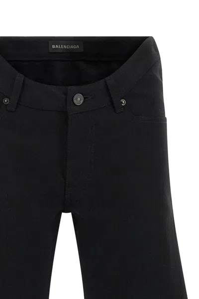 Balenciaga Flared Leg Jeans With Pockets And Loops In Black