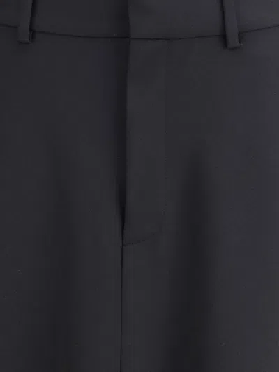 Balenciaga Women Godet Maxi Skirt In Virgin Wool In Black