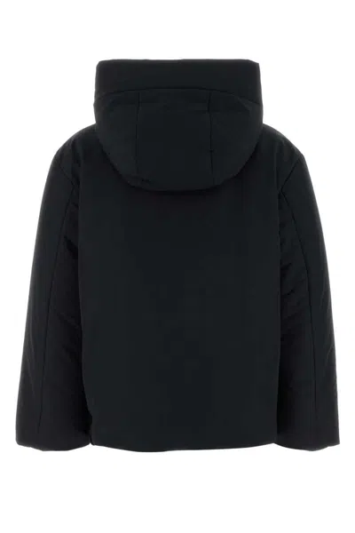 Jil Sander Black Polyester Down Jacket In Multi