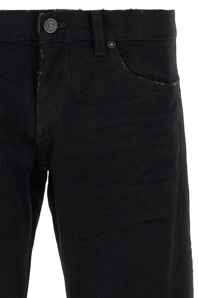 Balenciaga Women Denim Trousers With Frayed Edges In Multi