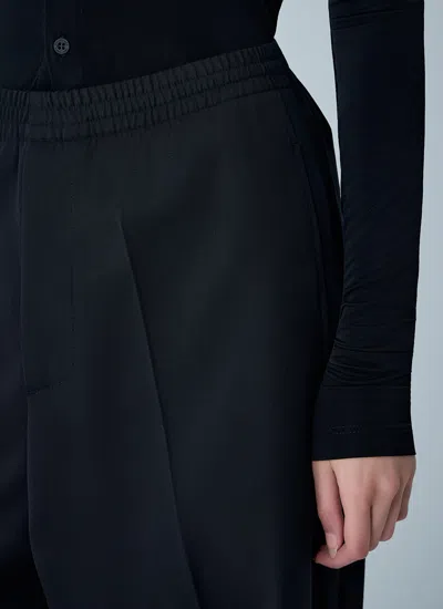 Balenciaga Women Tailored Wool Pants In Black