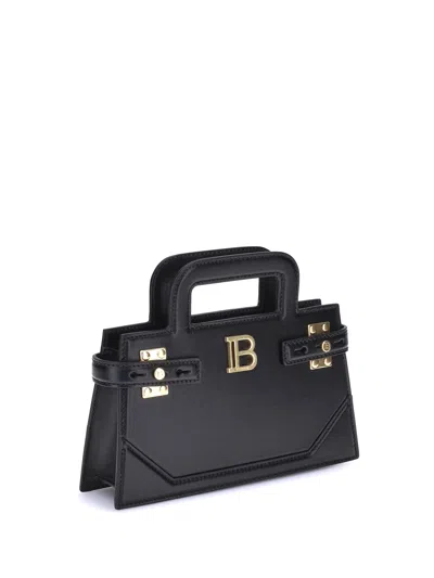Balmain Small B-buzz Top Handle Bag In Black