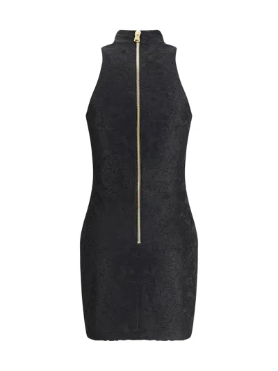 Balmain Baroque Bouclette Bodycon Mini Dress In Blue