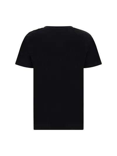 Balmain Women T-shirt With Print In Black