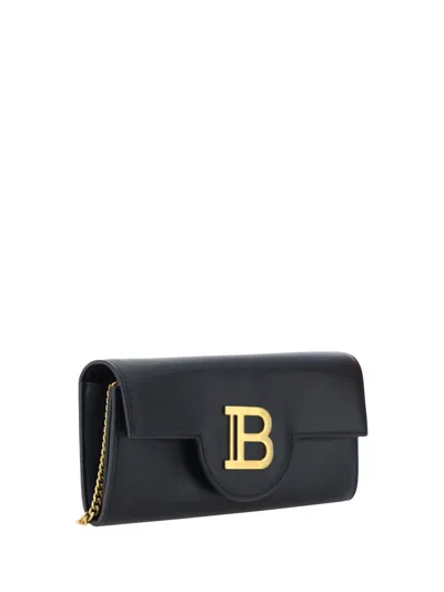 Balmain Women Shoulder Wallet In Black