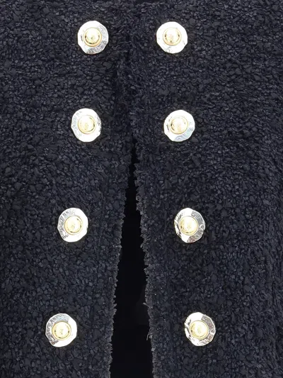 Balmain Tweed Spencer Jacket In Black