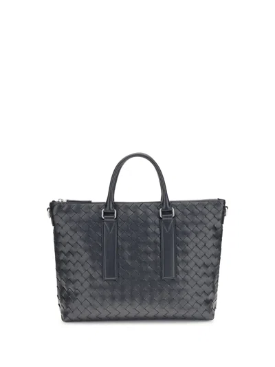Bottega Veneta Intrecciato Soft Business Bag In Multi
