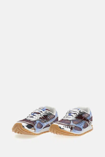 Bottega Veneta Technical Fabric And Mesh Orbit Sneakers In Multi