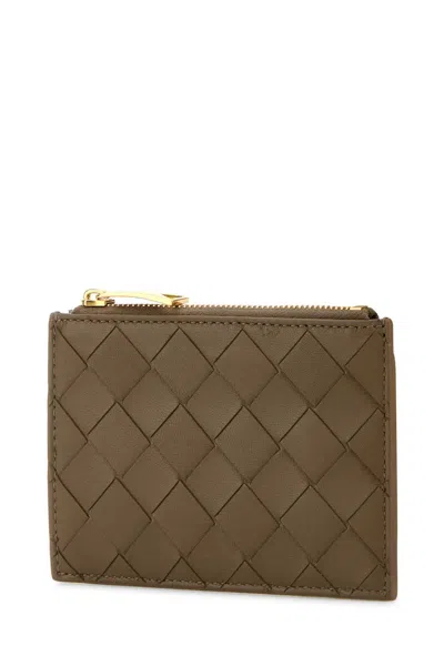 Bottega Veneta Women Brown Nappa Leather Intrecciato Card Holder In Brown