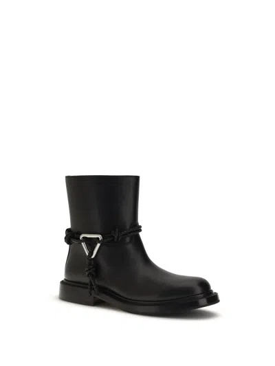 Bottega Veneta James Ankle Boots Featuring Decorative Hardware In Black