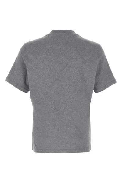 Brunello Cucinelli Men Logo Print T-shirt In Gray