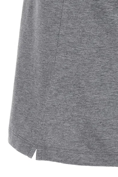 Brunello Cucinelli Men Logo Print T-shirt In Gray