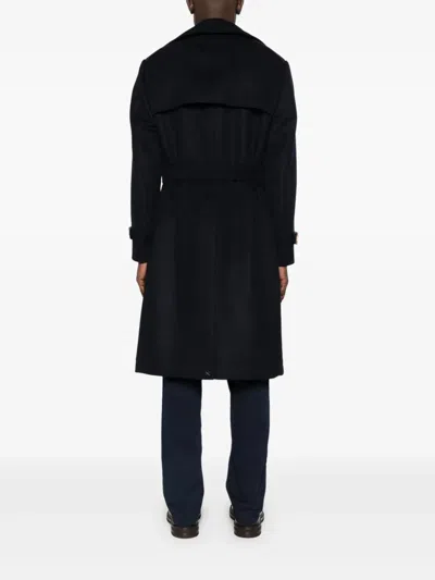 Brunello Cucinelli Double-breasted Belted Coat In Black