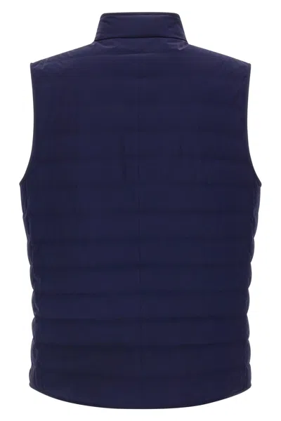 Brunello Cucinelli Men Quilted Vest In Blue