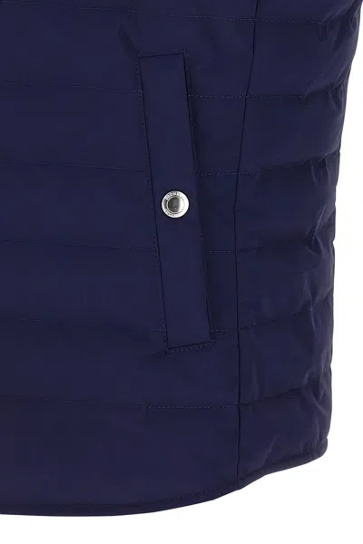 Brunello Cucinelli Men Quilted Vest In Blue