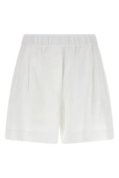 Brunello Cucinelli White Baggy Shorts In White
