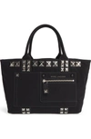 MARC JACOBS 'Chipped Studs' Canvas Shoulder Tote