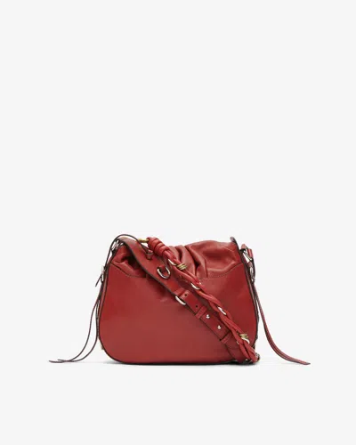 Isabel Marant Pleated Drawstring Shoulder Bag In Red