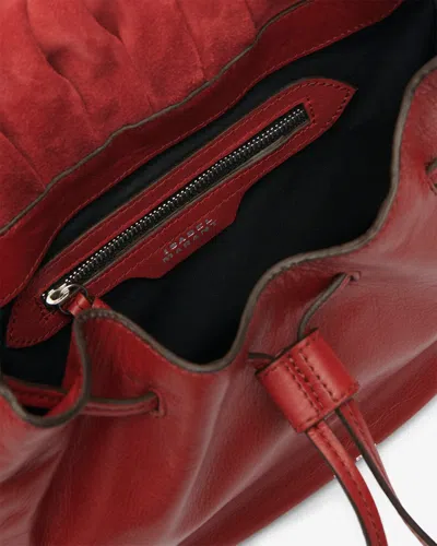 Isabel Marant Pleated Drawstring Shoulder Bag In Red