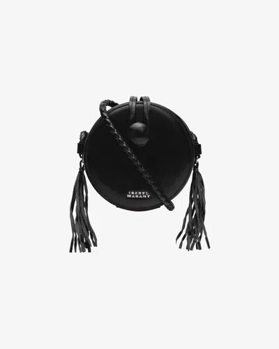 Isabel Marant Houna Tasseled Leather Shoulder Bag In Black