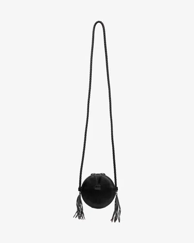 Isabel Marant Houna Tasseled Leather Shoulder Bag In Black
