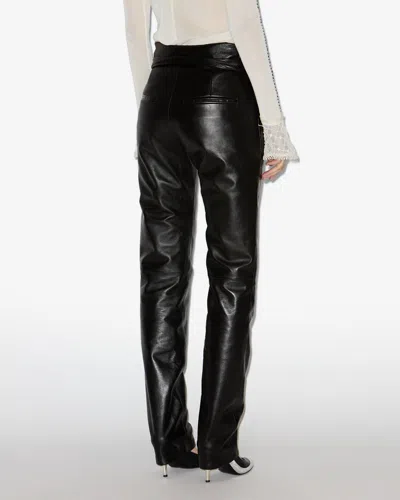 Isabel Marant Women Chazia Leather Trousers In Black