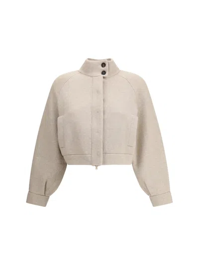 Brunello Cucinelli Women Cashmere Cardigan In Neutral
