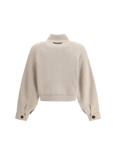 Brunello Cucinelli Women Cashmere Cardigan In Neutral