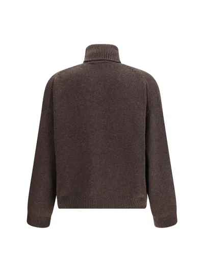 Brunello Cucinelli High Neck Sweater Sweaters And Cardigans Brown In Brown