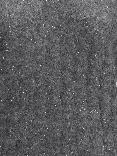 Brunello Cucinelli Women Wool Sweater In Gray