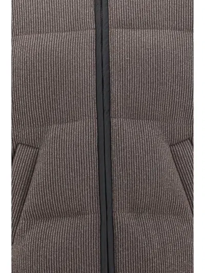 Brunello Cucinelli Women Cashmere Down Jacket In Brown