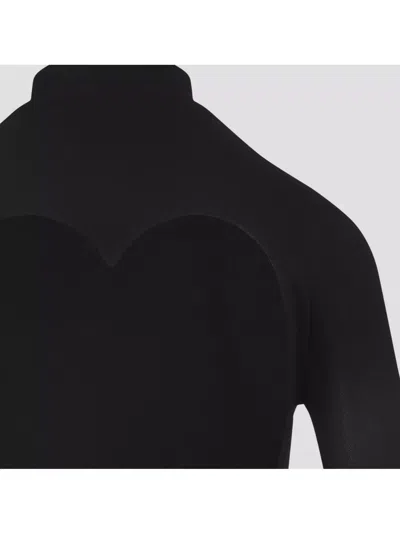 Alaïa Alaia Abito In Jersey Fluido Con Cuore In Black