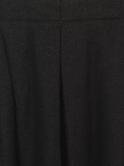 Uma Wang Midi-length Flared Skirt With Hook And Button Closure In Black