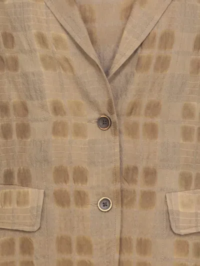 Uma Wang Tailored Blazer With Back Vent And Pockets In Brown