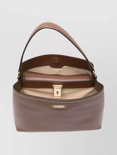 Bally Versatile Shoulder Bag Adjustable Strap In Brown