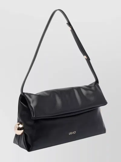 Liu •jo Modern Shoulder Bag Metallic Accents In Black