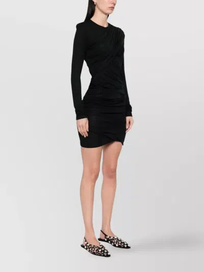 Isabel Marant Étoile Isabel Marant Etoile Denise Short Draped Jersey Dress In Black