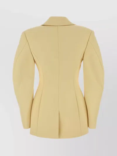 Givenchy Single-breasted Cocoon Jacket In Wool In Yellow