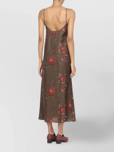 Uma Wang Midi Dress "anaya" In Brown