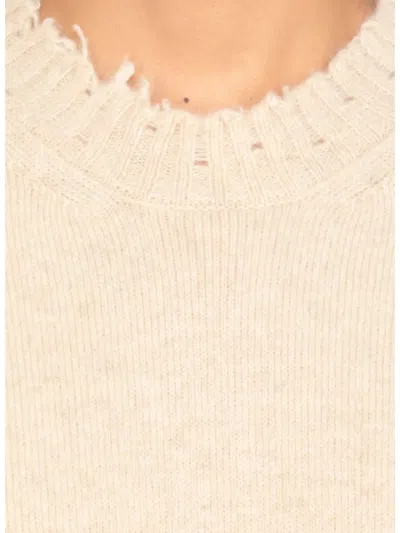 Uma Wang Beige Cashmere Sweater With Ribbed Detailing In Neutral