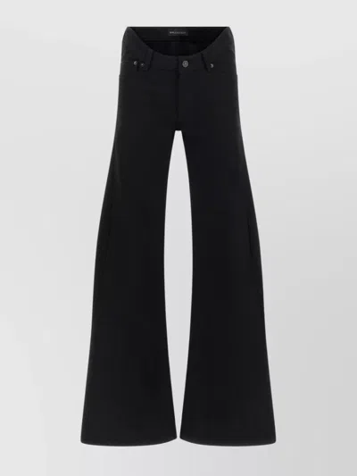 Balenciaga Flared Leg Jeans With Pockets And Loops In Black