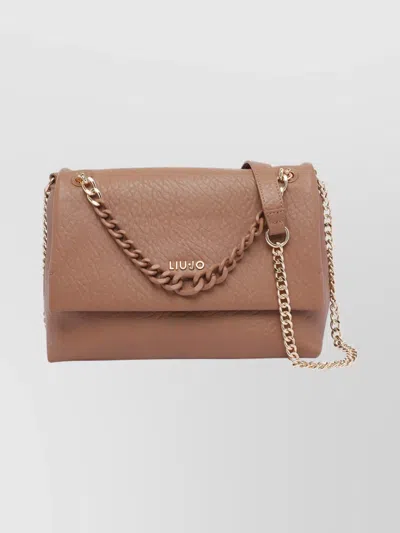 Liu •jo Crossbody Bag With Chain And Flap In Brown