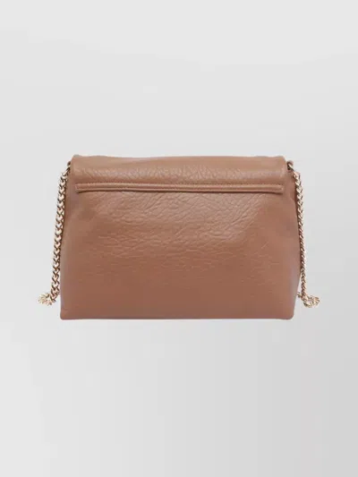 Liu •jo Crossbody Bag With Chain And Flap In Brown