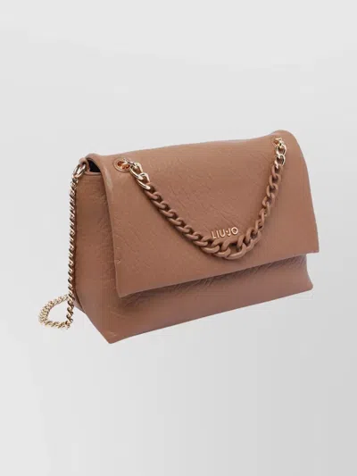 Liu •jo Crossbody Bag With Chain And Flap In Brown