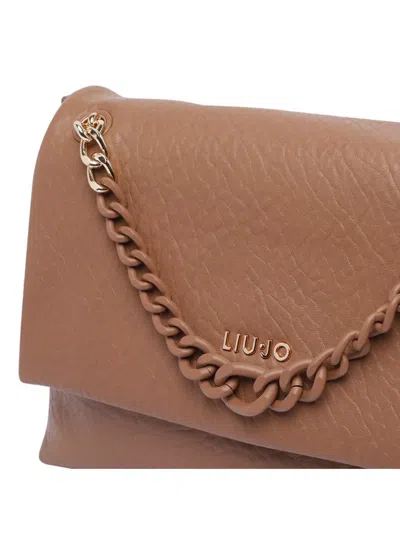 Liu •jo Crossbody Bag With Chain And Flap In Brown